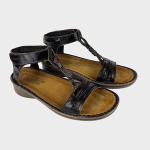 Naot Womens Cymbal Gladiator Sandal Brown Leather Strappy Comfort size 10